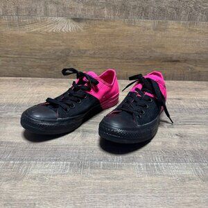 Converse All Stars Hot Pink/Black Split Canvas Sneakers Women's Size 7